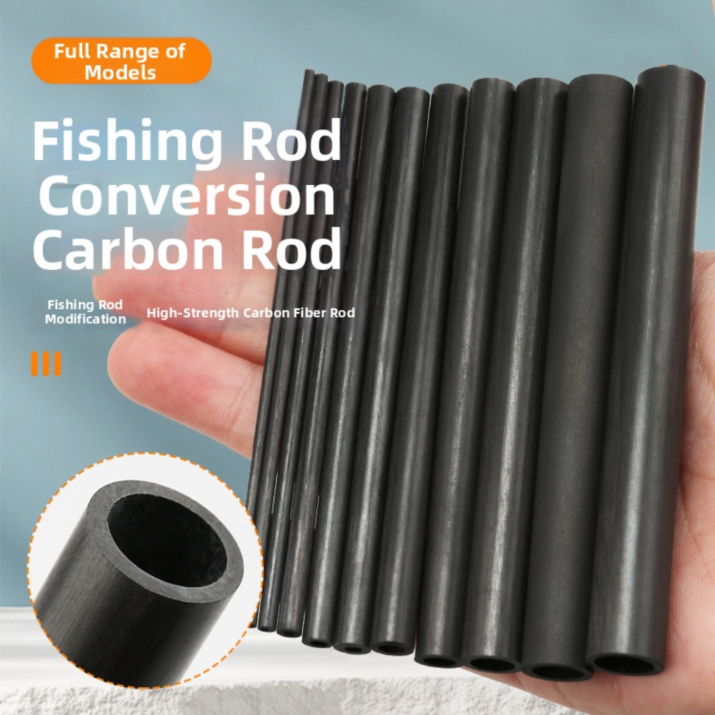 Fishing Rod Tip Replacement - 10cm Zwarte Holle Koolstofvezel Buis Voor