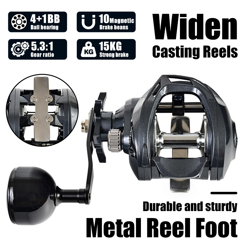 Abu Garcia Reel Max - Brede behuizing, grote capaciteit, lange werpafstand,