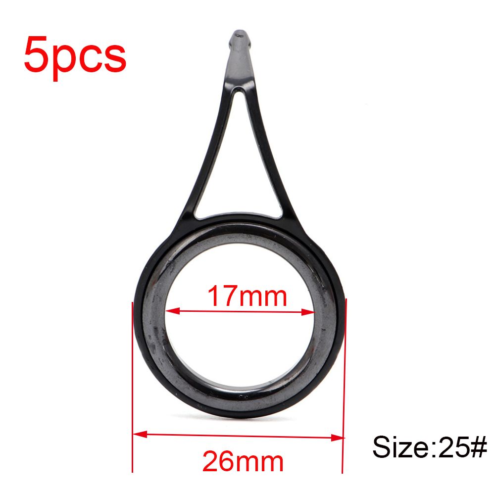 Fishing Rod Repair Kit - Ovale 3mm-23mm binnendiameter roestvrijstalen visserijhengel geleideoog