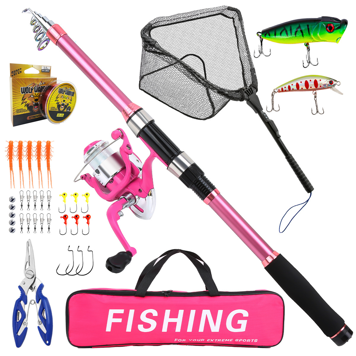 Visset complete set met telesc - Fishing Rod Spinning recensie en prijs