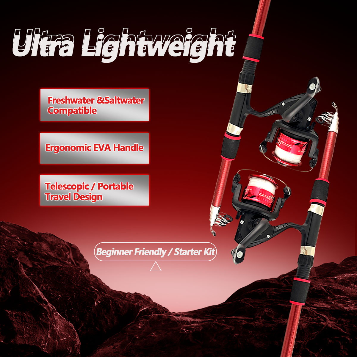 Spinninghengel en molen combo  - Fishing Rod Spinning recensie en prijs